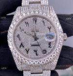 Iced Out Rolex Datejust II Middle East Arabic Watch 2836 Movement